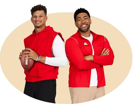 Jake from State Farm and Patrick Mahomes